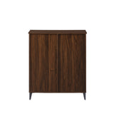 Walker Edison Babbett Transitional/Contemporary Glass and Grooved Door Transitional Accent Cabinet BBO32ABDW