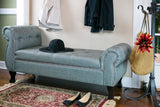 Baxton Studio Ipswich Grey Linen Bench