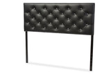 Baxton Studio Viviana Modern and Contemporary Black Faux Leather Upholstered Button-tufted Full Size Headboard