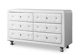 Luminescence Faux Leather Upholstered Dresser
