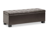 Baxton Studio Roanoke Contemporary Dark Brown Ottoman