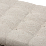 Baxton Studio Kaylee Modern Classic Beige Fabric Upholstered Button-Tufting Storage Ottoman Bench