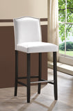 Baxton Studio Libra White Modern Bar Stool with Nail Head Trim (Set of 2)