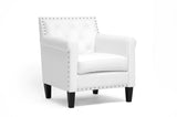 Baxton Studio Thalassa White Modern Arm Chair