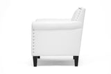 Baxton Studio Thalassa White Modern Arm Chair