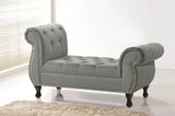 Baxton Studio Ipswich Grey Linen Bench