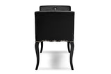 Baxton Studio Kristy Modern and Contemporary Black Faux Leather Classic Seating Bench
