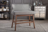 Baxton Studio Gradisca Modern and Contemporary Grey Fabric Button-tufted Upholstered Bar Bench Banquette