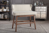 Baxton Studio Gradisca Modern and Contemporary Light Beige Fabric Button-tufted Upholstered Bar Bench Banquette