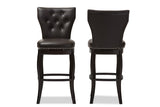 Leonice Modern Contemporary Upholstered Button Tufted 29 Inch Swivel Bar Stool (Set of 2)