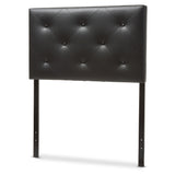 Baxton Studio Baltimore Modern and Contemporary Black Faux Leather Upholstered Twin Size Headboard 