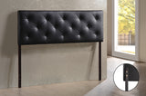Baxton Studio Baltimore Modern and Contemporary Queen Black Faux Leather Upholstered Headboard