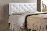 Baxton Studio Baltimore Modern and Contemporary Queen White Faux Leather Upholstered Headboard