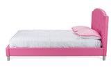 Baxton Studio Canterbury Pink Leather Contemporary Full-Size Bed