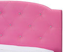 Baxton Studio Canterbury Modern and Contemporary Hot Pink Faux Leather Queen Size Platform Bed