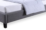 Baxton Studio Hillary Modern and Contemporary Queen Size Grey Fabric Upholstered Platform Base Bed Frame