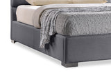 Baxton Studio Sophie Modern and Contemporary Grey Fabric Upholstered Queen Size Platform Bed