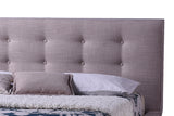 Baxton Studio Jonesy Scandinavian Style Mid-century Beige Fabric Upholstered King Size Platform Bed