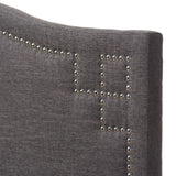 Baxton Studio Aubrey Modern and Contemporary Dark Grey Fabric Upholstered King Size Headboard