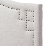 Baxton Studio Aubrey Modern and Contemporary Grayish Beige Fabric Upholstered Queen Size Headboard