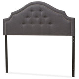 Baxton Studio Cora Modern and Contemporary Dark Grey Fabric Upholstered Queen Size Headboard