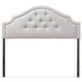 Baxton Studio Cora Modern and Contemporary Grayish Beige Fabric Upholstered Full Size Headboard