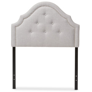 Baxton Studio Cora Modern and Contemporary Grayish Beige Fabric Upholstered Twin Size Headboard 