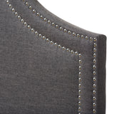Baxton Studio Avignon Modern and Contemporary Dark Grey Fabric Upholstered Full Size Headboard