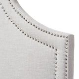 Baxton Studio Avignon Modern and Contemporary Grayish Beige Fabric Upholstered King Size Headboard