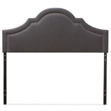 Baxton Studio Rita Modern and Contemporary Dark Grey Fabric Upholstered King Size Headboard