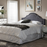 Baxton Studio Rita Modern and Contemporary Dark Grey Fabric Upholstered Queen Size Headboard