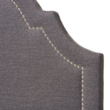Baxton Studio Rita Modern and Contemporary Dark Grey Fabric Upholstered Twin Size Headboard 