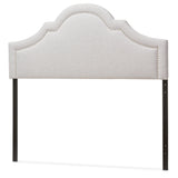 Baxton Studio Rita Modern and Contemporary Grayish Beige Fabric Upholstered King Size Headboard