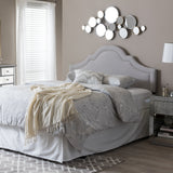 Baxton Studio Rita Modern and Contemporary Grayish Beige Fabric Upholstered Full Size Headboard