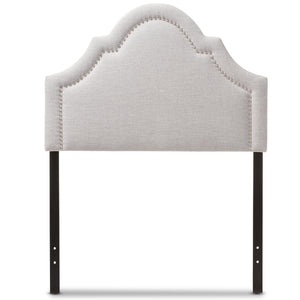 Baxton Studio Rita Modern and Contemporary Grayish Beige Fabric Upholstered Twin Size Headboard 