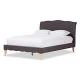 Fannie French Classic Modern Style Fabric King Size Platform Bed