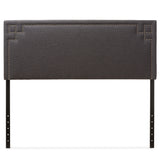 Baxton Studio Geneva Modern and Contemporary Dark Grey Fabric Upholstered Full Size Headboard