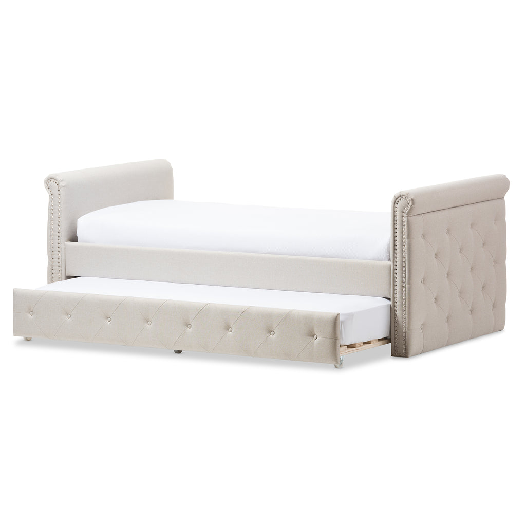 Swamson Modern Contemporary Fabric Tufted Twin Size Daybed with