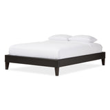 Lancashire Modern Contemporary Fabric Upholstered Full Size Bed Frame with Tapered Legs