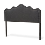 Baxton Studio Nadeen Modern and Contemporary Dark Grey Fabric Full Size Headboard