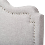 Baxton Studio Nadeen Modern and Contemporary Greyish Beige Fabric Queen Size Headboard
