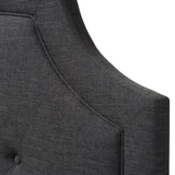 Baxton Studio Mars Modern and Contemporary Dark Grey Fabric King Size Headboard