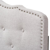 Baxton Studio Lucy Modern and Contemporary Greyish Beige Fabric Twin Size Headboard
