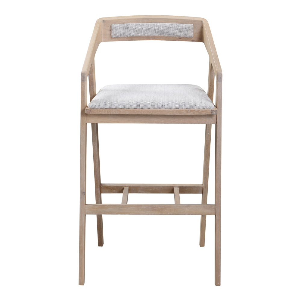 Padma Oak Barstool Light Grey