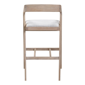 Padma Oak Barstool Light Grey