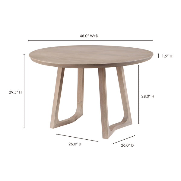 Silas Round Dining Table Oak