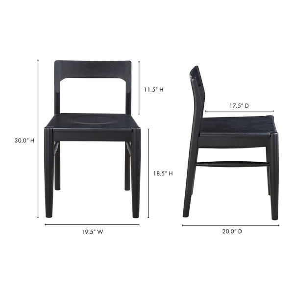 Moe's Home Owing Dining Chair Black-M2 BC-1123-02
