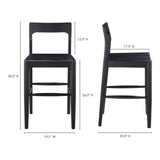 Moe's Home Owing Counter Stool Black BC-1124-02