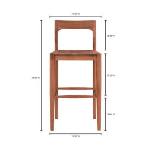 Moe's Home Owing Barstool Walnut BC-1125-03