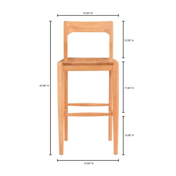 Moe's Home Owing Barstool Oak BC-1125-24